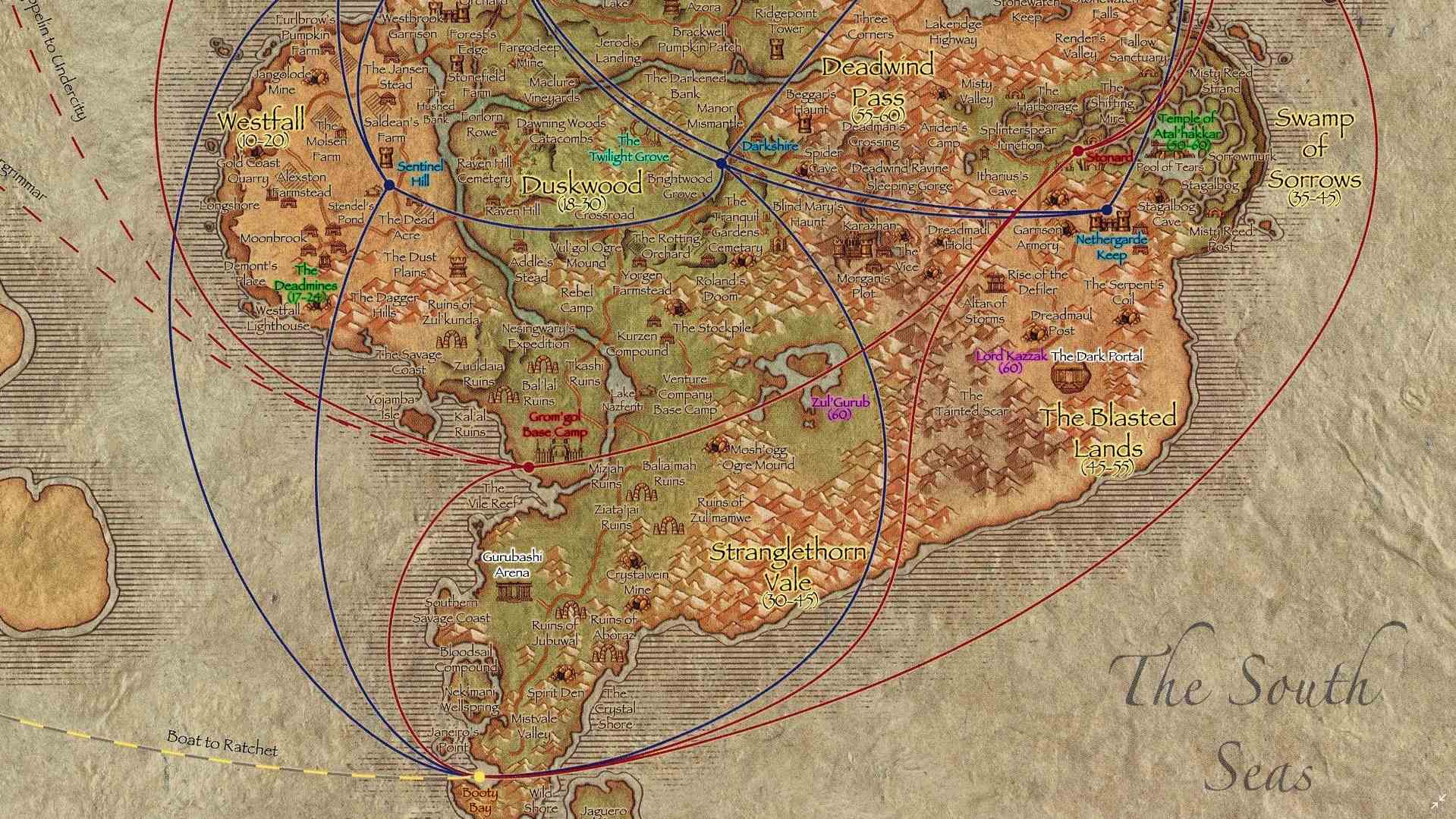 Reddit網友制作魔獸地圖 詳細展現經典舊世世界細節